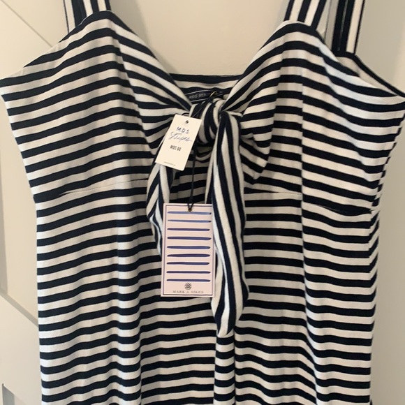 MDS Stripes knit tie front dress - Picture 3 of 5